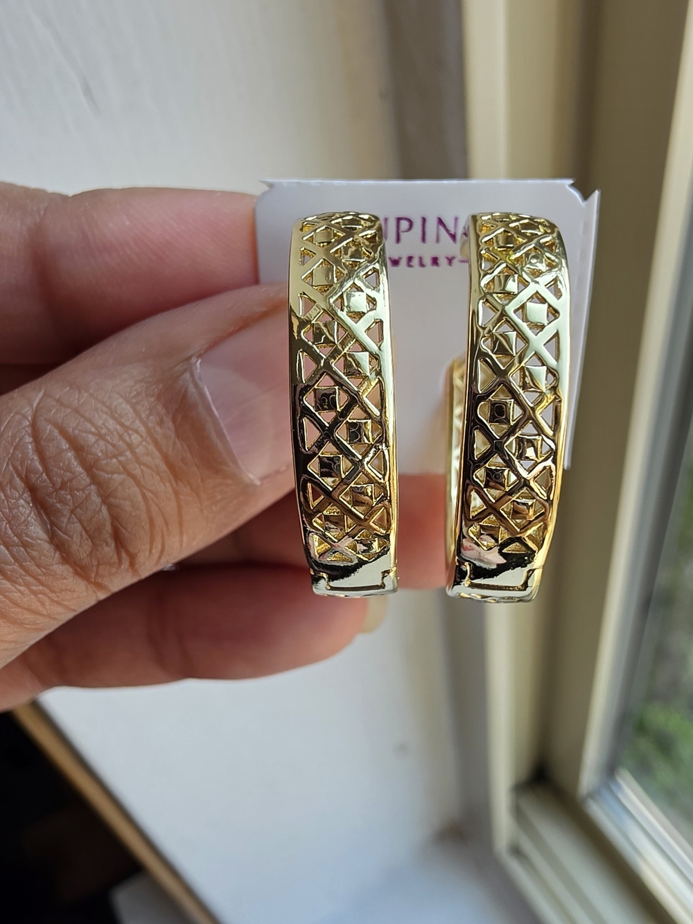 Argollas Elegantes Para Dama Oro Laminado 14k